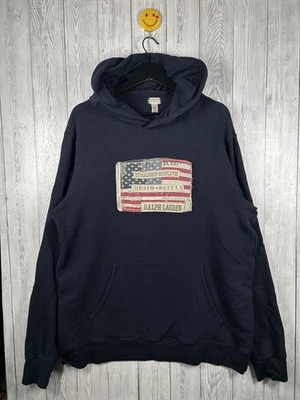 Ralph Lauren Denim & Supply Cotton Hoodie USA Flag Patch Men Extra Large XL - Image 1 of 4