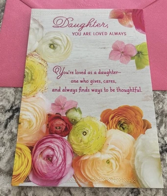 "Tarjeta de felicitación con sello de 5,5""x8"" Birthday Daughter You Are Loved Always" Foto 1 de 4