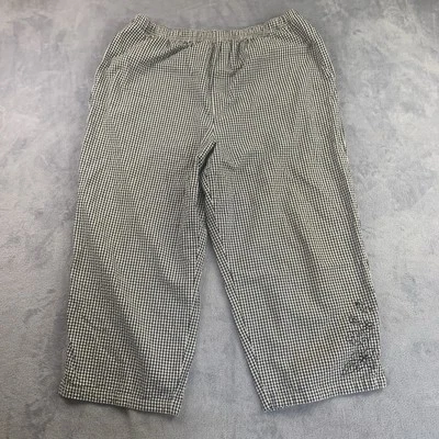 Pantalones capri Classic Elements Seersucker para mujer XL lentejuelas bordadas preppy Foto 1 de 4