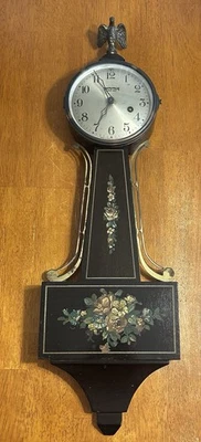 Antiguo reloj de pared Ingraham nórdico banjo Foto 1 de 4