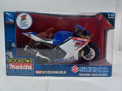 全新 Ray Suzuki GSX-R1000 骑手垫 madina Ben Spies 1:12 压铸  — 第 1/4 张图片