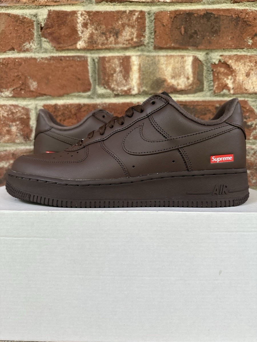 Nike Supreme x Air Force 1 Low Box Logo - Baroque Brown for Nike Supreme x Air Force 1 Low Box Logo - Baroque Brown for