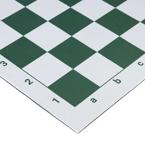 Tournament Regulation Mousepad Chessboard 20" - 2.125" Squares - Green - Roll-Up - Picture 1 of 3