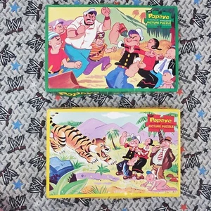 Vintage Jaymar Popeye 100+ Piece Puzzle Complete Lot of 2x 1399 - Picture 1 of 4