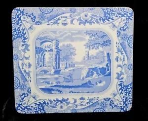 Vintage Spode Blue Italian Acrylic Cork Trivet England - Picture 1 of 7