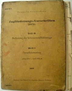 Zugförderungs-Vorschriften Teil II Bedienung Schienentriebfahrzeuge Dampflokomot - Imagen 1 de 1