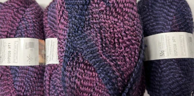 (5 件装)Hayfield OPTIONS 时尚 DK 羊毛 丰富纱线 - 紫色/海军蓝发圈 — 第 1/4 张图片