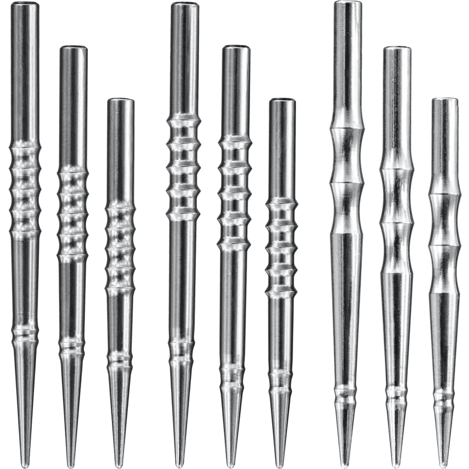 Puntos de repuesto plateados Dart Points Harrows punta de acero mecanizada de precisión