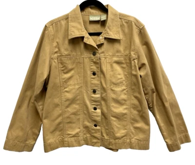 Blassport 棕色女式夹克牛仔纽扣夹克 XL 码 — 第 1/4 张图片