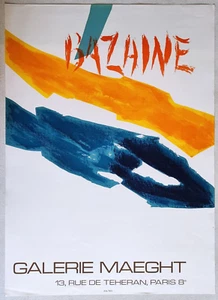 affiche art expo - BAZAINE - années 70 - Galerie Maeght - Lithographie - Picture 1 of 1