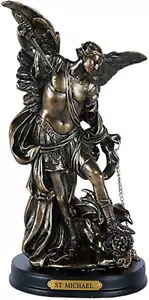 St. Michael Archangel Defeating Satan Figurine, 8" Great Protector Statue - Picture 1 of 12