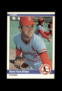 1984 FLEER BASEBALL CARD ST. LOUIS CARDINALS #340 DAVE VON OHLEN
