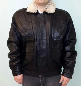 ECHTES LAMMLEDER MANTEL JACKE MIT ABNEHMBAREM KRAGEN, HERAUSNEHMBARES FUTTER GR. L - Bild 1 von 12