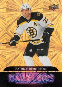 2020-21 Upper Deck Dazzlers Orange #DZ54 Patrice Bergeron - Picture 1 of 2