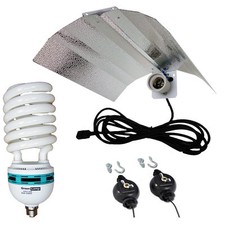 CFL Wing Reflector + 105w 2700k Lamp Hydroponics Light grow tent E27 not E40/HPS