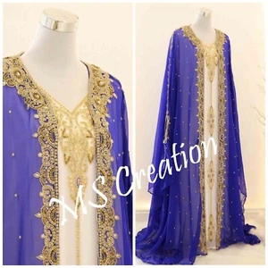 SALE Moroccan Dubai Elegant Embroidered Caftans Perfect for Any Occasion Ms 302 - Picture 1 of 5