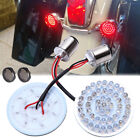 1157 LED Turn Signals Red Light Bullet + Smoke Lens For Harley Softail Lowrider