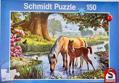 Cavalli Am Bach Schmidt 150 Parti Gioco di Disposizione Puzzle Bambino Pazienza - Immagine 1 di 4