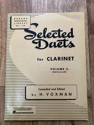 Selected Duets For Clarinet Volume 2 By H. Voxman - Image 1 of 4