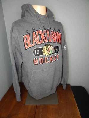CHICAGO BLACKHAWKS серый толстовка с капюшоном толстовка старое время хоккей мужской M - Изображение 1 из 4