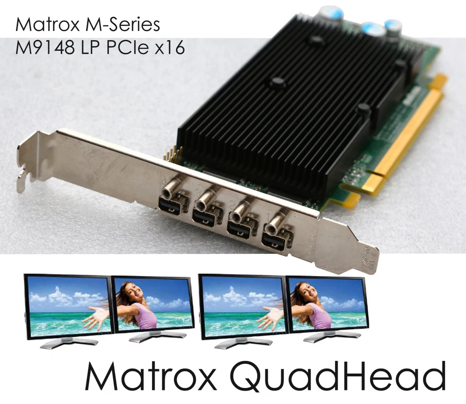 Quadhead Matrox Scheda Grafica Per 4x Monitor 1GB Pcie x16 Mdp Displayport G32 - Immagine 1 di 1