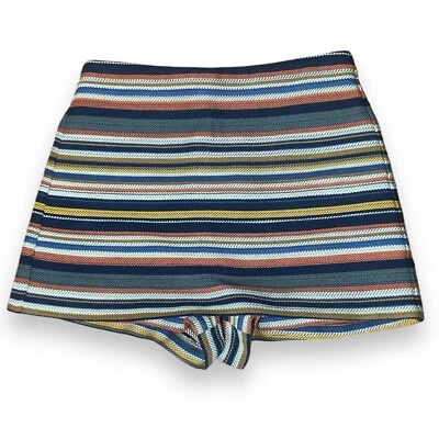 Zara Trafaluc Skort Multicolor Striped Skirt Shorts Women's Size S - Image 1 of 4