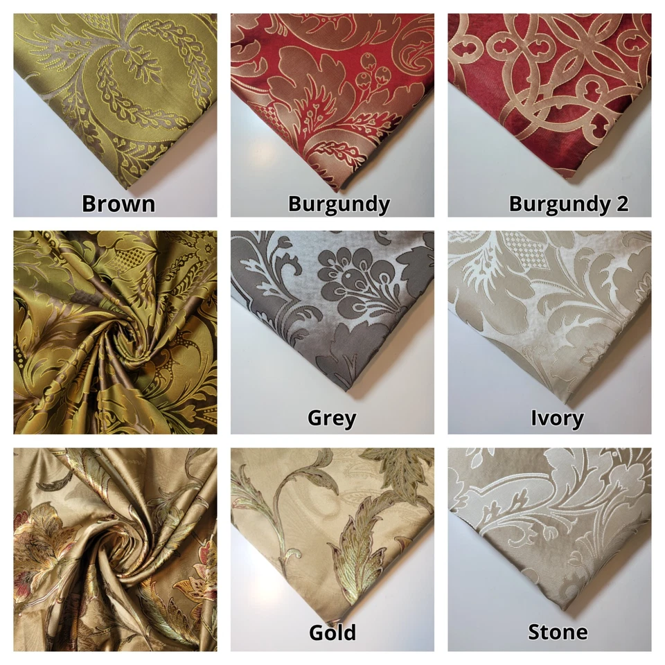 Brocade Damask Chenille Upholstery Fabric Curtain Soft Furnishing Material 58" - Image 1 of 1