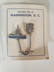 Spilla souvenir da viaggio vintage Washington DC 1968 - Foto 1 di 4