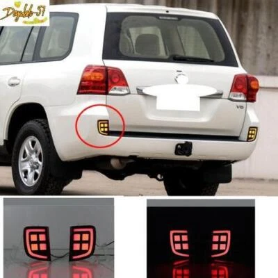 Luz de parachoques trasera LED luz antiniebla trasera freno apta para Toyota Land Cruiser 2008-2015 Foto 1 de 4