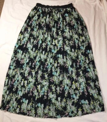 Falda Floral Plisada Larga Lauren Conrad Nueva Pequeña Foto 1 de 4