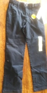 NEW NWT girls Cat and Jack uniform navy straight fit retro pants school 6x - Picture 1 of 3