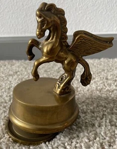 Vintage Messing Pegasus Pferd Musical sich drehende Statue Figur - Bild 1 von 6