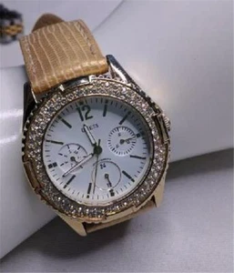 Beautiful & Glamorous Guess Woman's Watch Gold Tone Multi Dial Crystal Bezel WoW - Picture 1 of 9