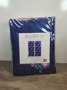 New, Unopened Never Used Unicorn Curtains Navy 2 Panels 40"X84" - Picture 1 of 5