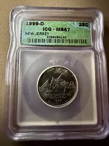 1999-D New Jersey State Quarter ICG MS67 - Picture 1 of 4