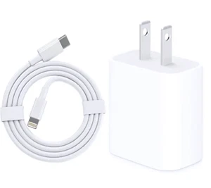 30W Fast Power Adapter and USB-C And 3.3 FT/1M USB C to USB C Cable - Picture 1 of 9
