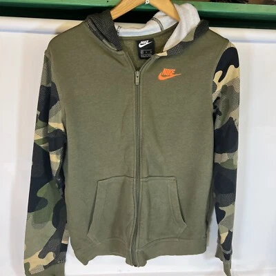 Sudadera con Capucha Nike Camuflada Juvenil Talla XL Niños/Niñas Sudadera con Capucha. Swoosh naranja Foto 1 de 4