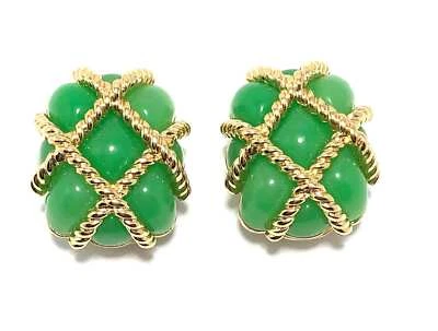 PENDIENTES CLIP RESINA ACOLCHADA CUERDA DORADA KENNETH JAY LANE, ELIGE: 8 COLORES Foto 1 de 4