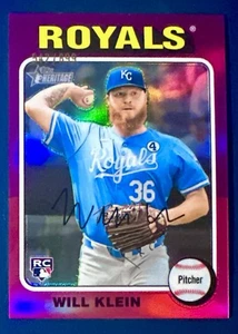 2024 Topps Heritage High # Chrome /699 Will Klein #723 RC Royals Dodgers WS 🔥💎 - Bild 1 von 2