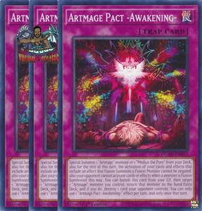 Yugioh! 3x Pacto Artmage -Despertar- DUAD-EN075 Común 1ª Edición Casi Nuevo - Imagen 1 de 1