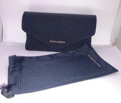 Dolce & Gabbana Black Magnetic Snap Close New Eyeglass Sunglass Case and Pouch - Image 1 of 4