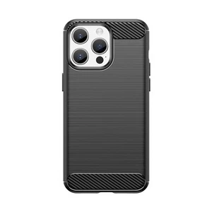 Coque Flexible avec Design Carbone pour iPhone 15 Pro Max - Noir - Zdjęcie 1 z 8