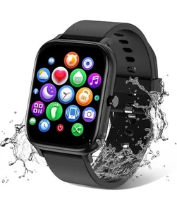 TORJALPH Smart Watch for Men Women Compatible W/ iPhone & Android - Black - Zdjęcie 1 z 10