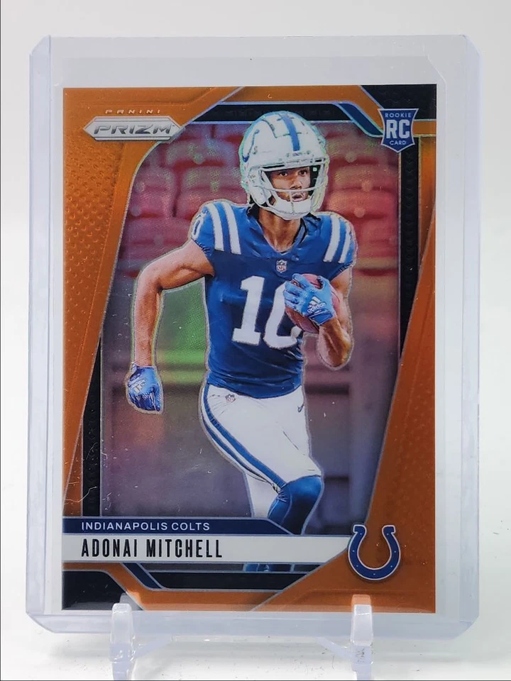 ADONAI MITCHELL 2024 PANINI PRIZM ROOKIE ORANGE COLTS #303 RC /249 Q5361 - Image 1 of 2