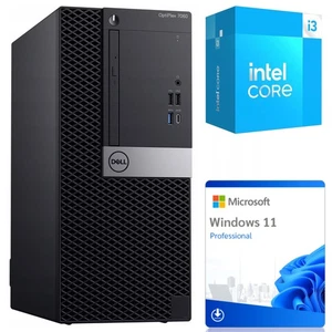 KOMPUTER DELL 7060 TOWER i3-8100 8GB 256GB SSD W11 - Afbeelding 1 van 7