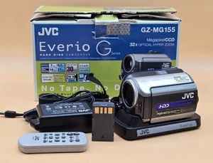 Videocámara digital JVC Everio GZ-MG155EK 30 GB HDD plateada probada - Imagen 1 de 12