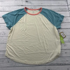 NEU Title Nine Baseball-Kurzarmoberteil aus Baumwolle Damen XL cremefarben - Bild 1 von 5