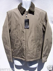 Structure Men’s Berber Fleece Lined Beige Brown Coat Jacket Size Small NWT - Picture 1 of 9