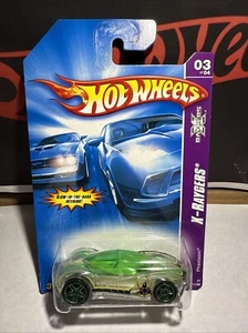 2007 Hot Wheels #71 raggi X 3/4 PHASTASM trasparenti trasparenti con raggi verdi Pr5 - Foto 1 di 7