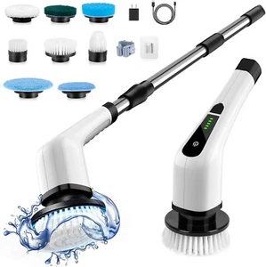 Electric Spin Scrubber, Cordless Cleaning Brush Scrubber for Home, 400RPM/Mins-8 - Picture 1 of 7